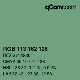 Farbcode: RGB 113 162 128 | qconv.com