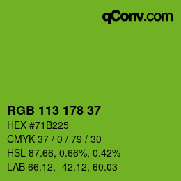 Color code: RGB 113 178 37 | qconv.com