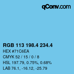 カラーコード: RGB 113 198.4 234.4 | qconv.com