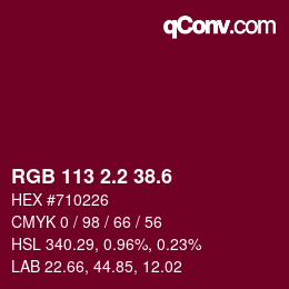 カラーコード: RGB 113 2.2 38.6 | qconv.com