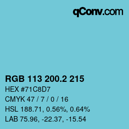 カラーコード: RGB 113 200.2 215 | qconv.com