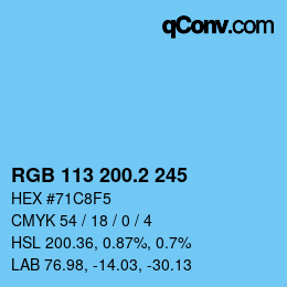 カラーコード: RGB 113 200.2 245 | qconv.com