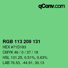 Color code: RGB 113 209 131 | qconv.com