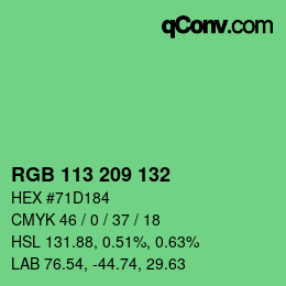 Color code: RGB 113 209 132 | qconv.com