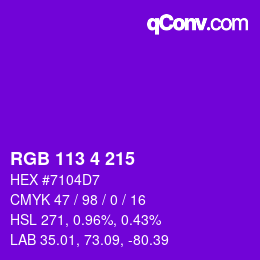 カラーコード: RGB 113 4 215 | qconv.com