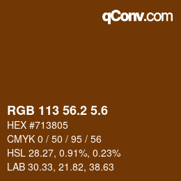 カラーコード: RGB 113 56.2 5.6 | qconv.com