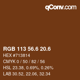 カラーコード: RGB 113 56.6 20.6 | qconv.com