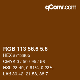 カラーコード: RGB 113 56.6 5.6 | qconv.com