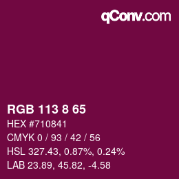 Color code: RGB 113 8 65 | qconv.com