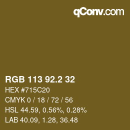 カラーコード: RGB 113 92.2 32 | qconv.com