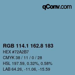 Color code: RGB 114.1 162.8 183 | qconv.com