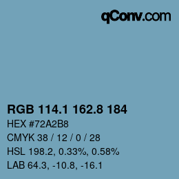 Color code: RGB 114.1 162.8 184 | qconv.com