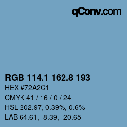 Color code: RGB 114.1 162.8 193 | qconv.com