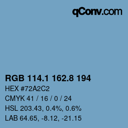 Color code: RGB 114.1 162.8 194 | qconv.com