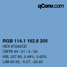 Color code: RGB 114.1 162.8 205 | qconv.com