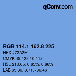 Color code: RGB 114.1 162.8 225 | qconv.com