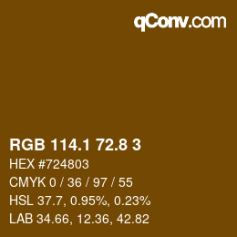 Color code: RGB 114.1 72.8 3 | qconv.com