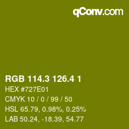 カラーコード: RGB 114.3 126.4 1 | qconv.com
