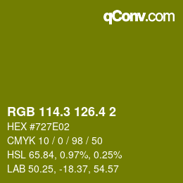 カラーコード: RGB 114.3 126.4 2 | qconv.com