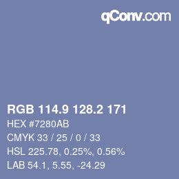 Color code: RGB 114.9 128.2 171 | qconv.com