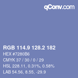 Color code: RGB 114.9 128.2 182 | qconv.com
