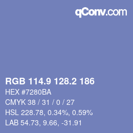 Color code: RGB 114.9 128.2 186 | qconv.com