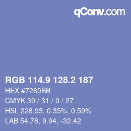 Color code: RGB 114.9 128.2 187 | qconv.com