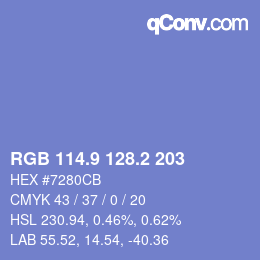 Color code: RGB 114.9 128.2 203 | qconv.com