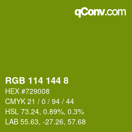 Color code: RGB 114 144 8 | qconv.com