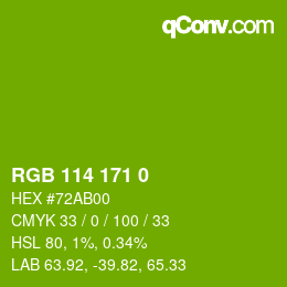 Color code: RGB 114 171 0 | qconv.com