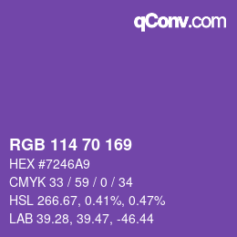 Code couleur: RGB 114 70 169 | qconv.com