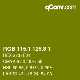 カラーコード: RGB 115.1 126.8 1 | qconv.com