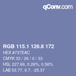 Color code: RGB 115.1 126.8 172 | qconv.com