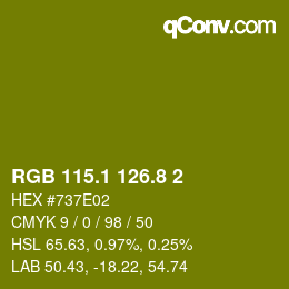 カラーコード: RGB 115.1 126.8 2 | qconv.com