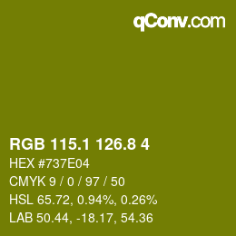 カラーコード: RGB 115.1 126.8 4 | qconv.com