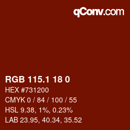 カラーコード: RGB 115.1 18 0 | qconv.com