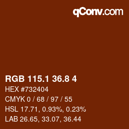 Color code: RGB 115.1 36.8 4 | qconv.com