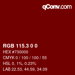 カラーコード: RGB 115.3 0 0 | qconv.com