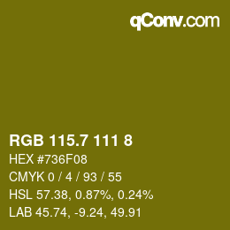 カラーコード: RGB 115.7 111 8 | qconv.com