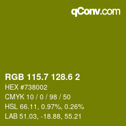 カラーコード: RGB 115.7 128.6 2 | qconv.com