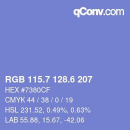 カラーコード: RGB 115.7 128.6 207 | qconv.com