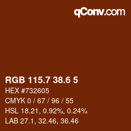 カラーコード: RGB 115.7 38.6 5 | qconv.com