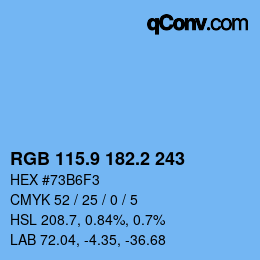 Color code: RGB 115.9 182.2 243 | qconv.com