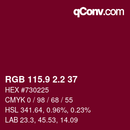 カラーコード: RGB 115.9 2.2 37 | qconv.com