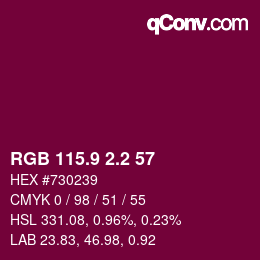 カラーコード: RGB 115.9 2.2 57 | qconv.com