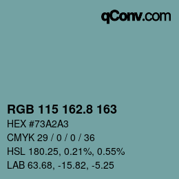 Color code: RGB 115 162.8 163 | qconv.com