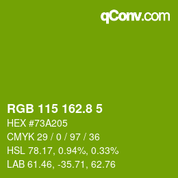 カラーコード: RGB 115 162.8 5 | qconv.com