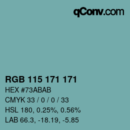 Color code: RGB 115 171 171 | qconv.com