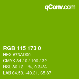 Color code: RGB 115 173 0 | qconv.com