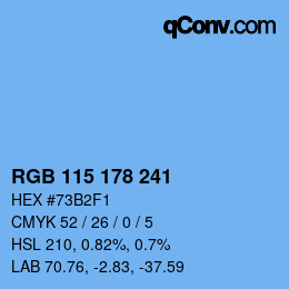 Color code: RGB 115 178 241 | qconv.com